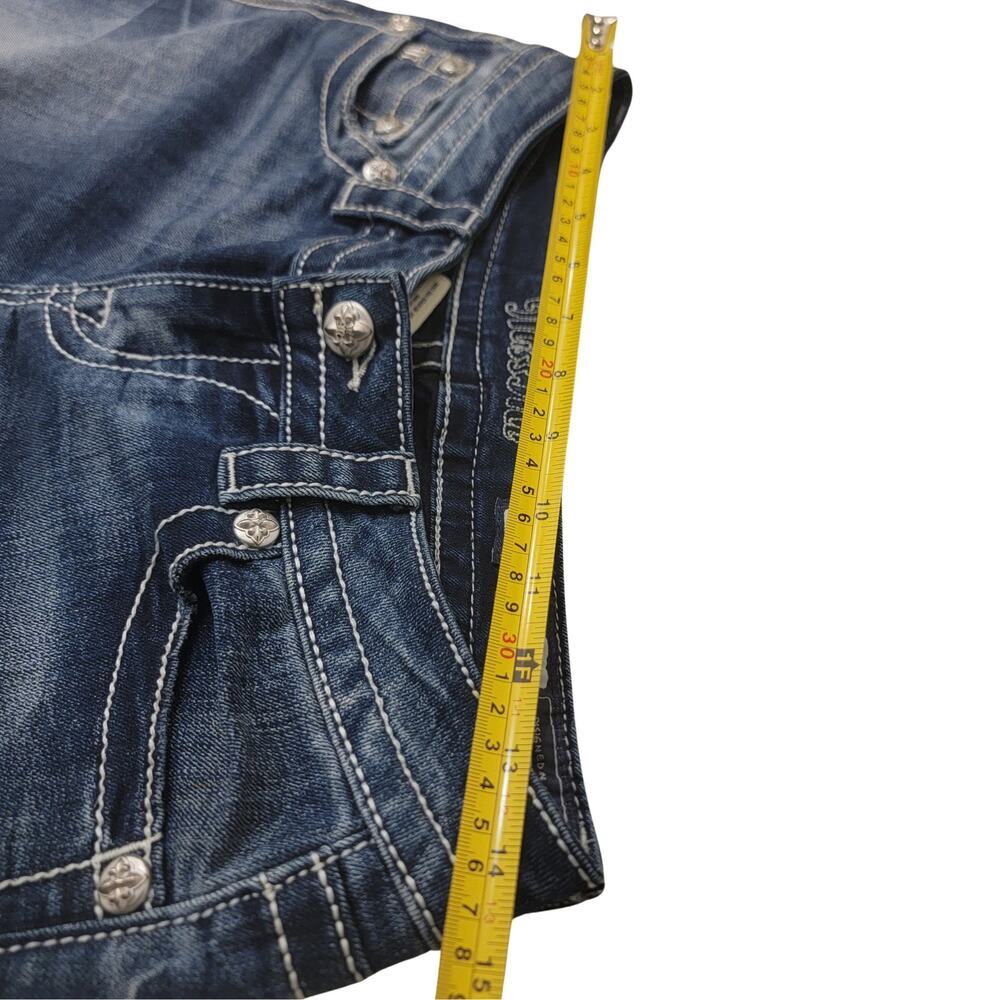 MISS ME Colorful Embellished Skinny Jeans Womens 27 Rhinestone Thick Stitch Y2K - Picture 13 of 15